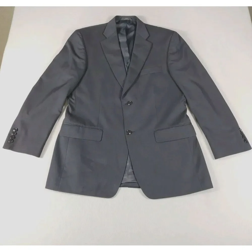 Haggar Blazer Men's 42R Blue Professional Career Corpcore Work Wear Business